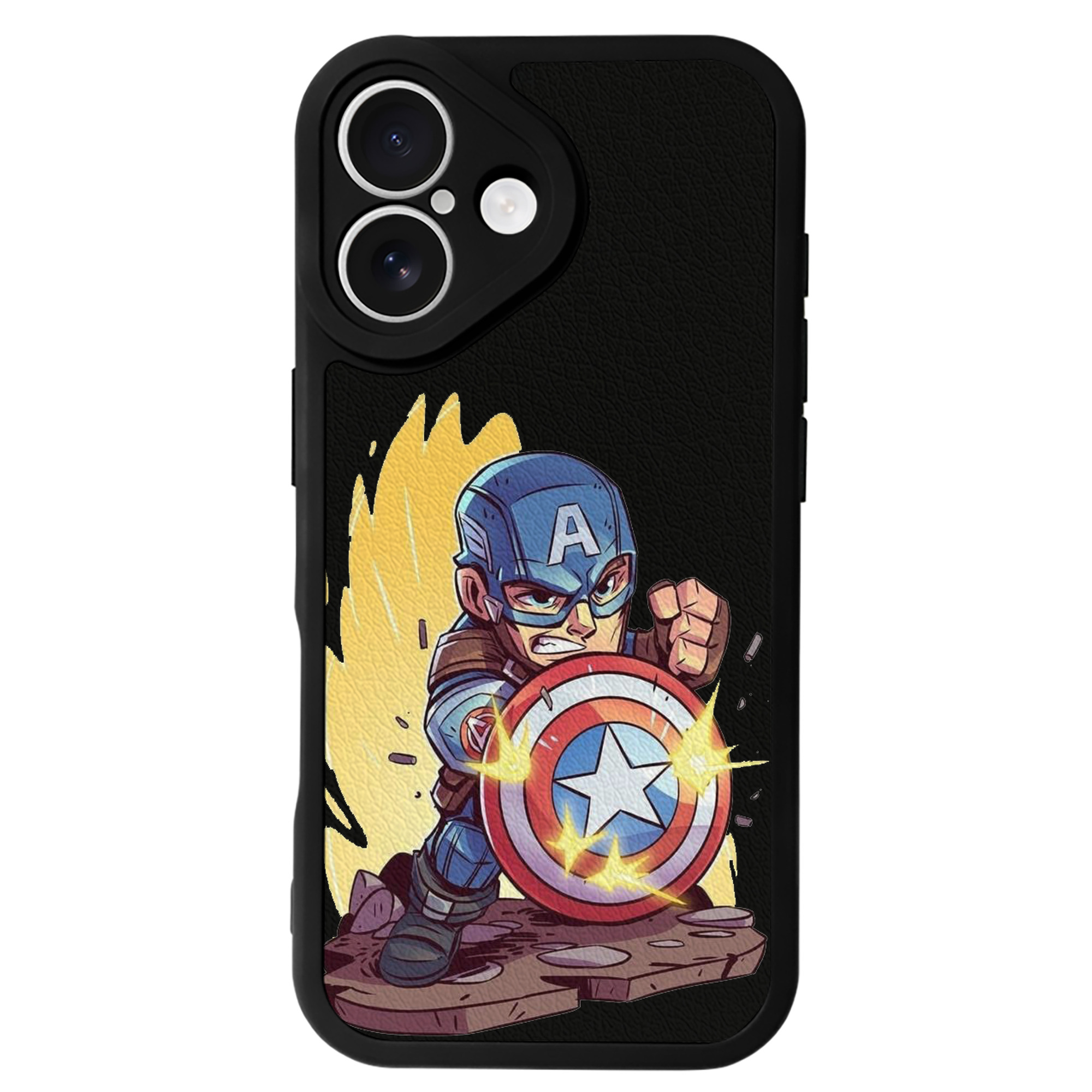 （画像用） アベンジャーズ The Avengers 【iPhone 16シリーズ対応】シリコンスマホケース（レザー調） 材質：シリコン